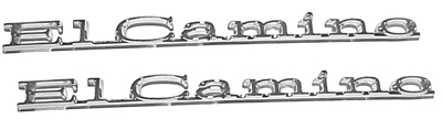 67 El Camino Quarter Panel Emblems 