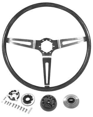 67-68 Chevelle / El Camino Black Cushion Grip Steering Wheel Kit