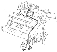 67 Chevelle / El Camino Pump To Carb Line Original Material 327/210HP 4BBL With 5/16 Line