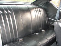 68 Chevelle & El Camino Seat Upholstery Black For Coupe Rear Seats Special Order Colors Available Light Blue, Ivy, Gold,