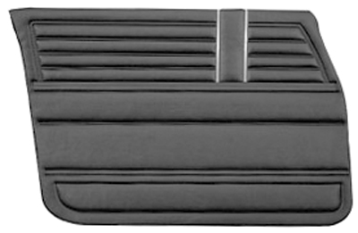 68 Chevelle 4 Door Front Door Panels Black Colors Available Special Order Light Blue, Ivy Gold, Medium Blue, Pearl, Red,