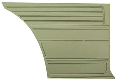 68 Chevelle Coupe Rear Quarter Panels Black Colors Available Special Order Light Blue, Ivy Gold, Medium Blue, Pearl, Red