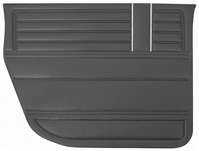 68 Chevelle 4 Door Sedan Rear Door Panels Black Colors Available Special Order Light Blue, Ivy Gold, Medium Blue, Pearl,
