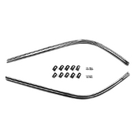 68-72 El Camino Vinyl Top Moldings with Clips, Pair