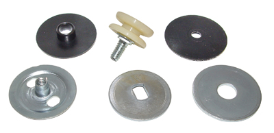 68-72 Chevelle Quarter Window Guide Rollers ( Lower Rollers With Bushing And Nut )