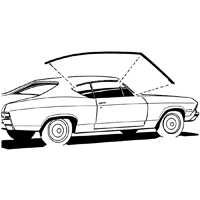 68 Chevelle Hardtop Roof Rail Weatherstrip