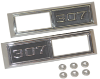 68 Chevelle / El Camino Front Fender Side Marker Light Bezels Chrome 307