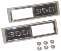 68 Chevelle / El Camino Front Fender Side Marker Light Bezels Chrome 350