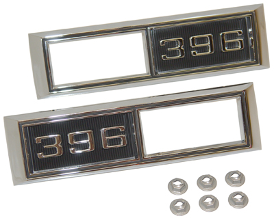 68 Chevrolet Full Size Passenger Car Side Market Light Bezel, 396