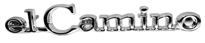 68-69 El Camino Header Panel Emblem 