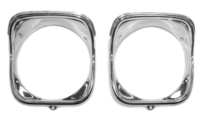 68 Chevelle  / El Camino Headlight Bezels Inner And Outer Left Side