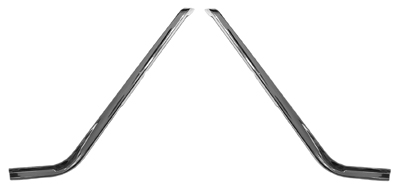 68 Chevelle / El Camino Fender Eyebrow Moldings LH & RH, Pair