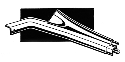 68-72 El Camino Front Corner Bed Molding LH Show Quality