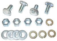 68-72 El Camino Stainless Capped Bumper Bolt Kit Rear Upper, 16 Piece