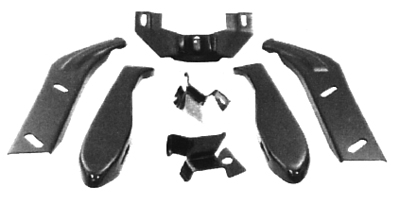 68-72 El Camino Rear 7 Piece Bumper Bracket Set