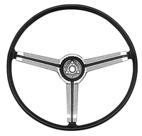 68 Chevelle / El Camino Standard Steering Wheel & Bruhed Shroud Only
