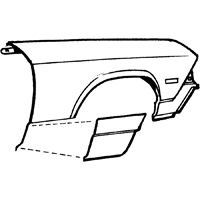 68-72 Chevelle Front Fender Patch Panel Left Hand 10