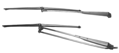 68-72 Chevelle / El Camino Wiper Arm & Blade Kit, Straight Tip Mount For Hidden Wipers