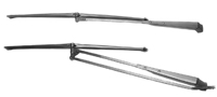 68-72 Chevelle / El Camino Wiper Arm & Blade Kit, Straight Tip Mount For Hidden Wipers