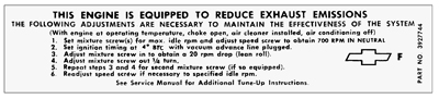 Tune-Up Labels