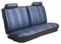 69 Chevelle & El Camino Seat Upholstery Black For Split Bench Seats Special Order Colors Available  Red, Dark Blue, Dark