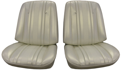 69 Chevelle & El Camino Seat Upholstery Black For Buckets  Seats Special Order Colors Available  Red, Dark Blue, Dark Gr