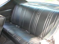 69 Chevelle & El Camino Seat Upholstery Black ForCoupe Rear Seats Special Order Colors Available  Red, Dark Blue, Dark G
