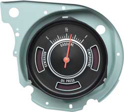 69 Chevelle / El Camino Fuel Gauge Cluster With Backing Plate