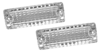 69-72 El Camino Back Up Light Lenses, Pair LH & RH