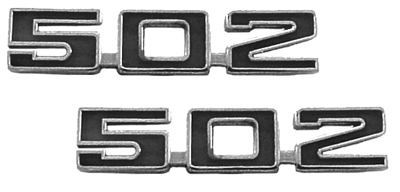 Chevelle / El Camino Fender Emblems, 502 Stick On