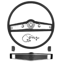 69 Chevelle / El Camino Black Steering Wheel With Black Shroud