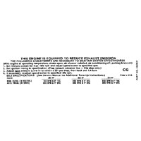 69 Tune-Up Label (CG), 396/265, 325, 350 AT/MT