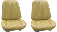 70 Chevelle & El Camino Seat Upholstery Black For Front Buckets Seats Special Order Colors Available  Red,Gold, Medium B