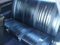70 Chevelle & El Camino Seat Upholstery Black For Rear Coupe Seats Special Order Colors Available  Red,Gold, Medium Blue