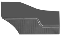 70-72 Chevelle Coupe, Rear Quarter Panels Black Colors Available Special Order 70 Dark Green 70 Ivory, 70 Medium Blue, 7