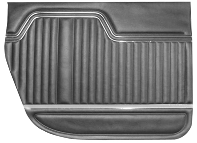 70-72 Chevelle 4 Door Sedan Rear Panels Black Colors Available Special Order 70 Dark Green 70 Ivory, 70 Medium Blue, 70