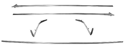 70-72 Chevelle Coupe Vinyl Top Molding Kits,  7 Pieces