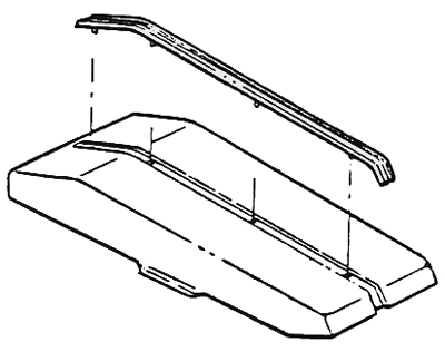 70-72 Chevelle / El Camino Console Lid Center Molding