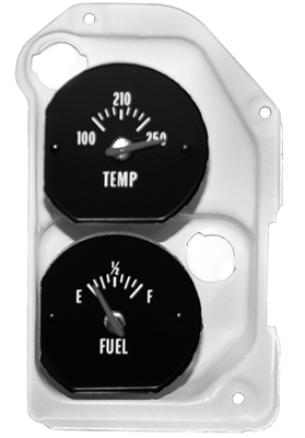 70 Chevelle / El Camino SS Fuel And Temperature Gauge Assembly With Backing Plate