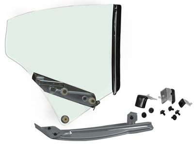 70-72 Chevelle Coupe Quarter Window Glass Assembly LH Clear