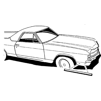 70-72 El Camino Lower Fender Molding Front LH or RH