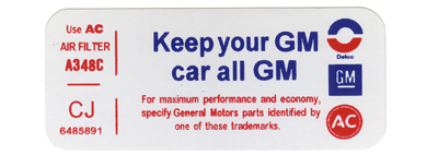 Air Cleaner Service Instructions, #6485891 CJ, See Description For Applications