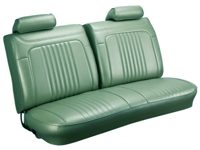 70 Chevelle & El Camino Seat Upholstery Black For Front Split Bench Seats Special Order Colors Available  71-72 Black, 7