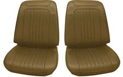 70 Chevelle & El Camino Seat Upholstery Black For Front Buckets Seats Special Order Colors Available  71-72 Black, 71 Bl
