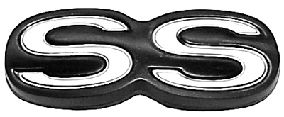 71-72 Chevelle Rear Panel Emblem SS On Bumper Drivers Quality