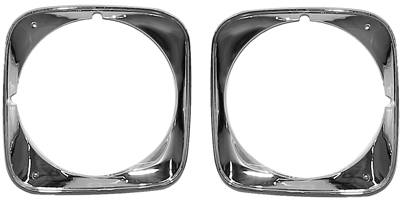 71 Chevelle  / El Camino Headlight Bezels Left And Right