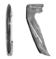 71-72 Chevelle / El Camino Front Bumper Guards w/ Inserts