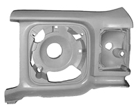 71-72 Chevelle Left Hand Fender Headlight Extension / Lamp Housing