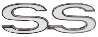 73-74 Chevelle / El Camino Fender Emblems, SS White