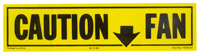 81-82 Caution Fan Decal, Yellow/Black